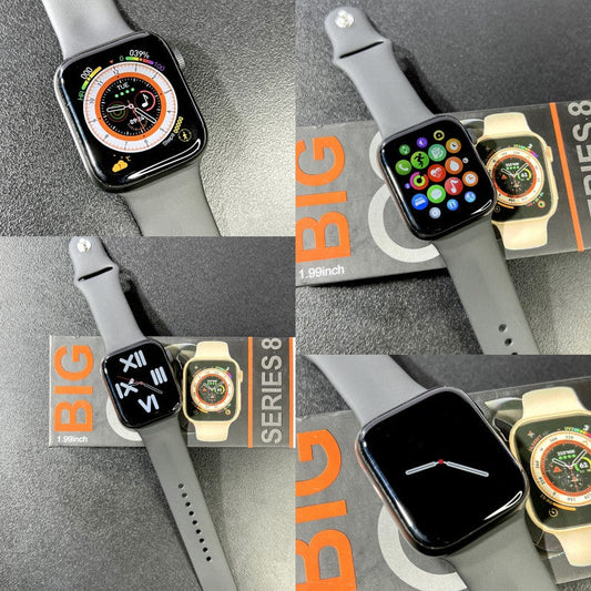 Apple logo Watch 8 Pro Max | 1.99' Big + Bezel Less Display | Always on Display