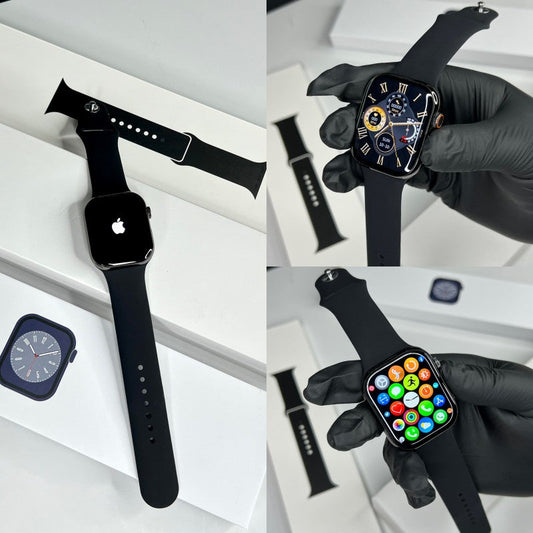 New Series 9 Smart Watch With Apple Logo | Free magnetic chain strap