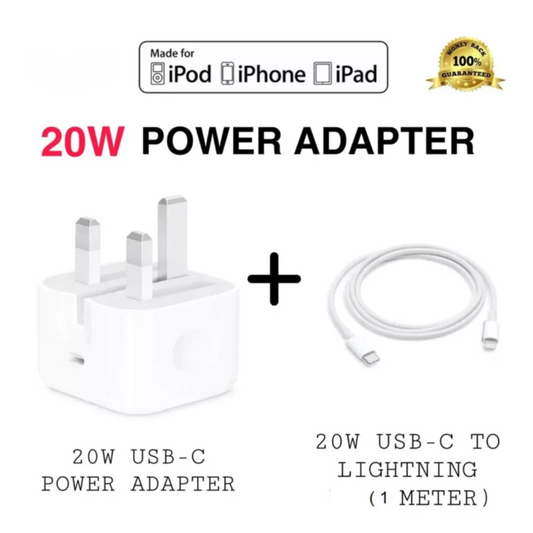 Pack of 2: 20w Original Adapter with 20w Lightning Cable