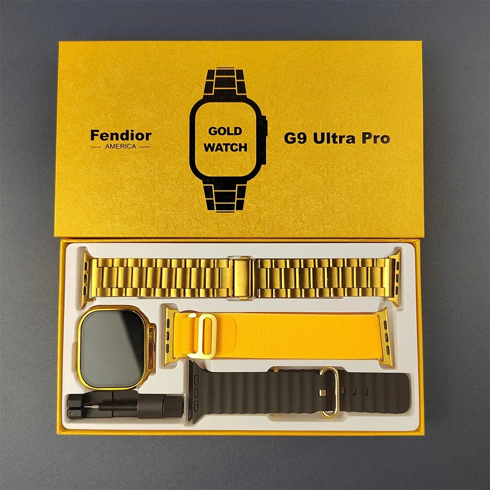G9 Ultra Pro upgraded Gold Edition With 3 Extra Strap | Always On Display