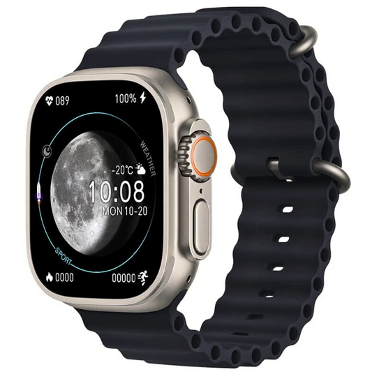 HK8 Pro Max Ultra Smart Watch | 2.12 Big + Amoled Display | Chat GPT | With 2 Straps (ocean + Alpine)